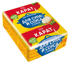Сыр плавленный Карат для супа и соуса с луком 45% 90 г фольга