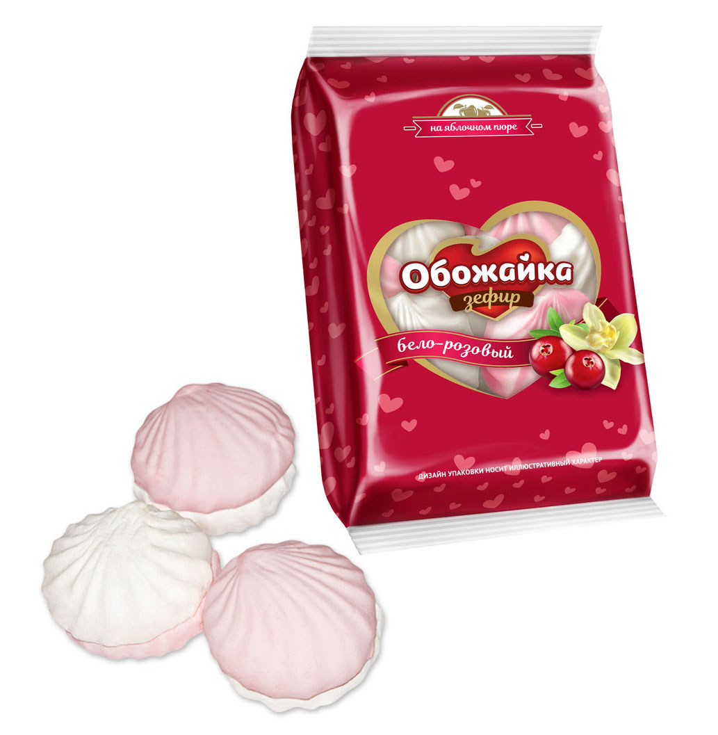 Зефир Обожайка бело-розовый 1 кг ПКФ
