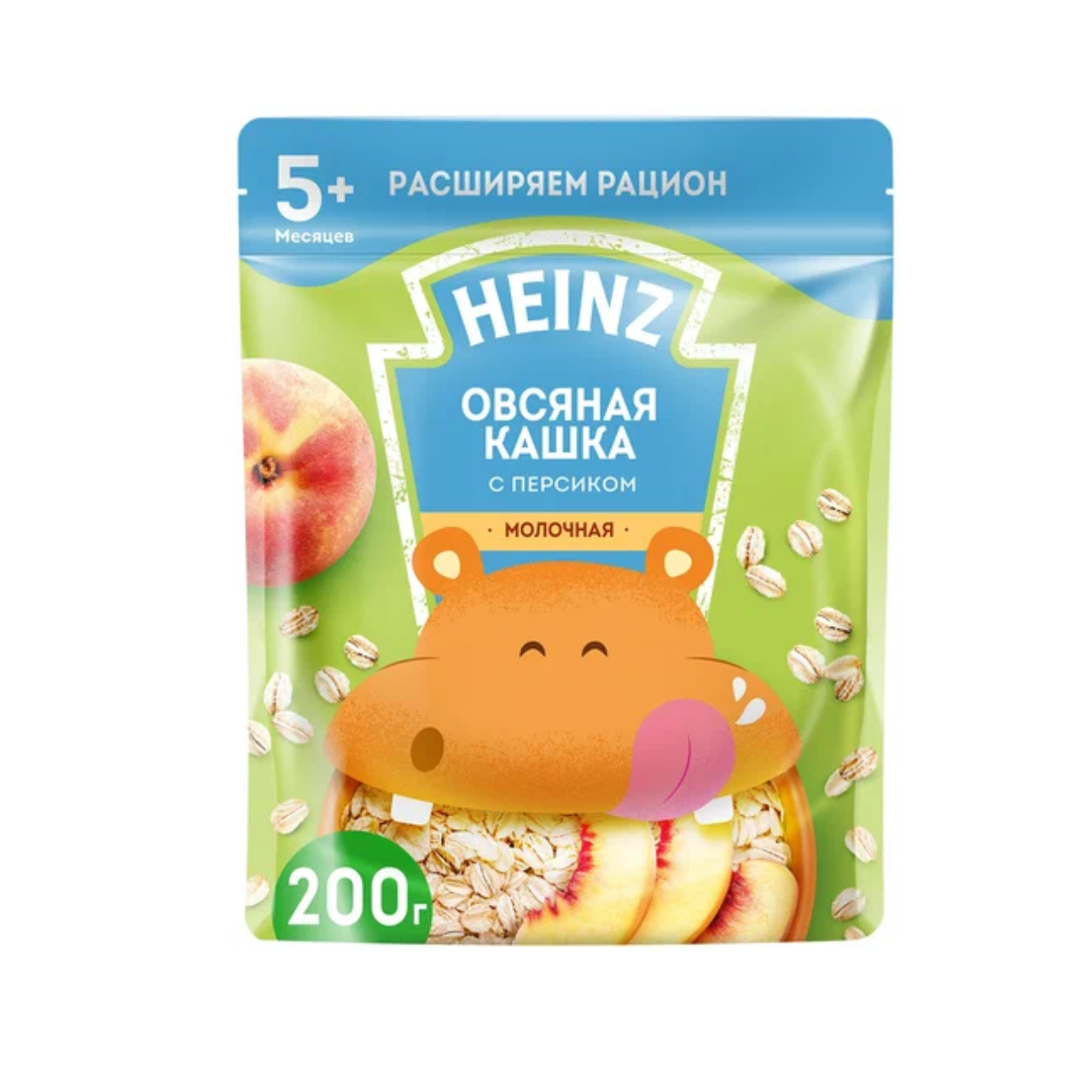 Каша Хайнс 200 г пакет молочная овсяная с персиком