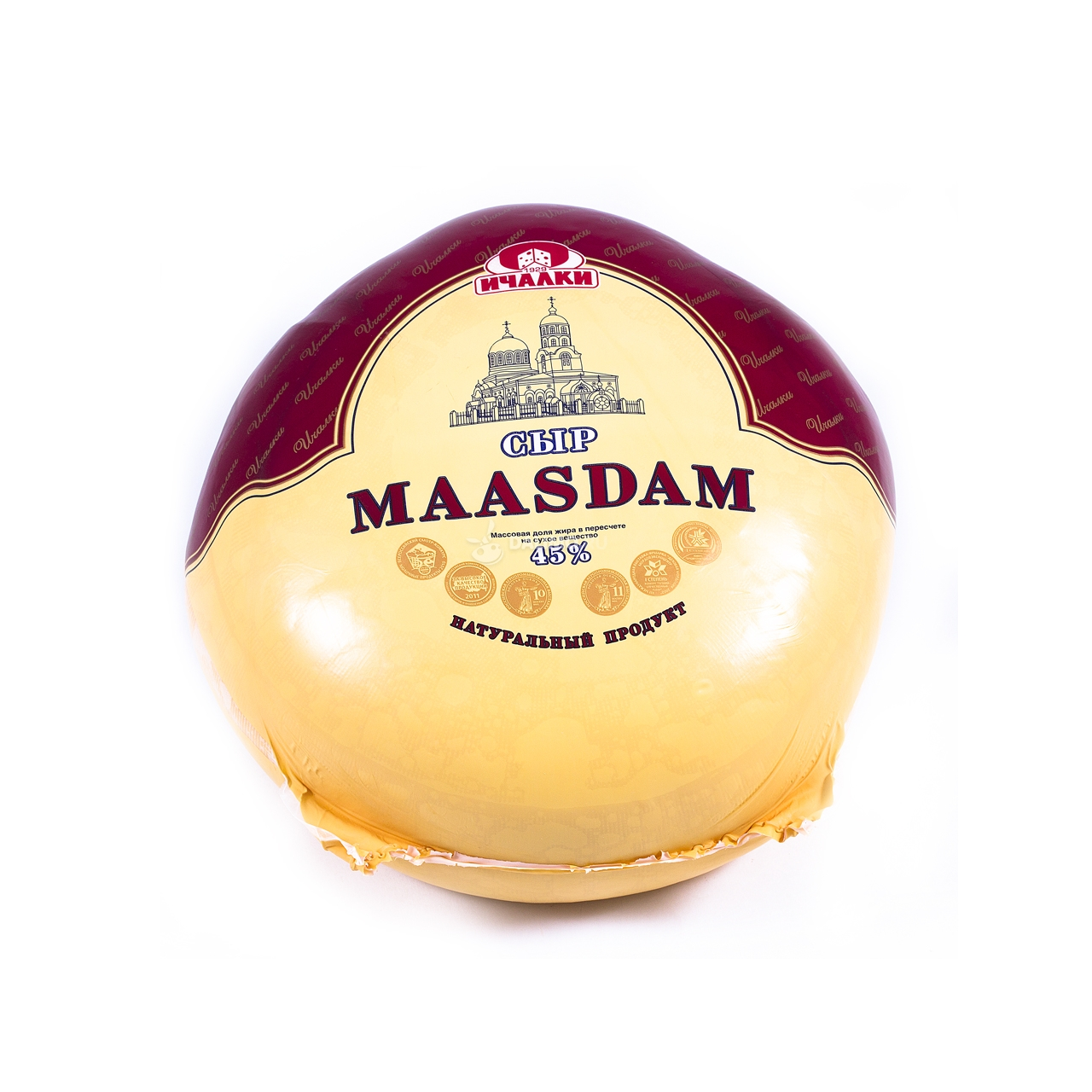 Сыр Маасдам 45% 1 кг Ичалки
