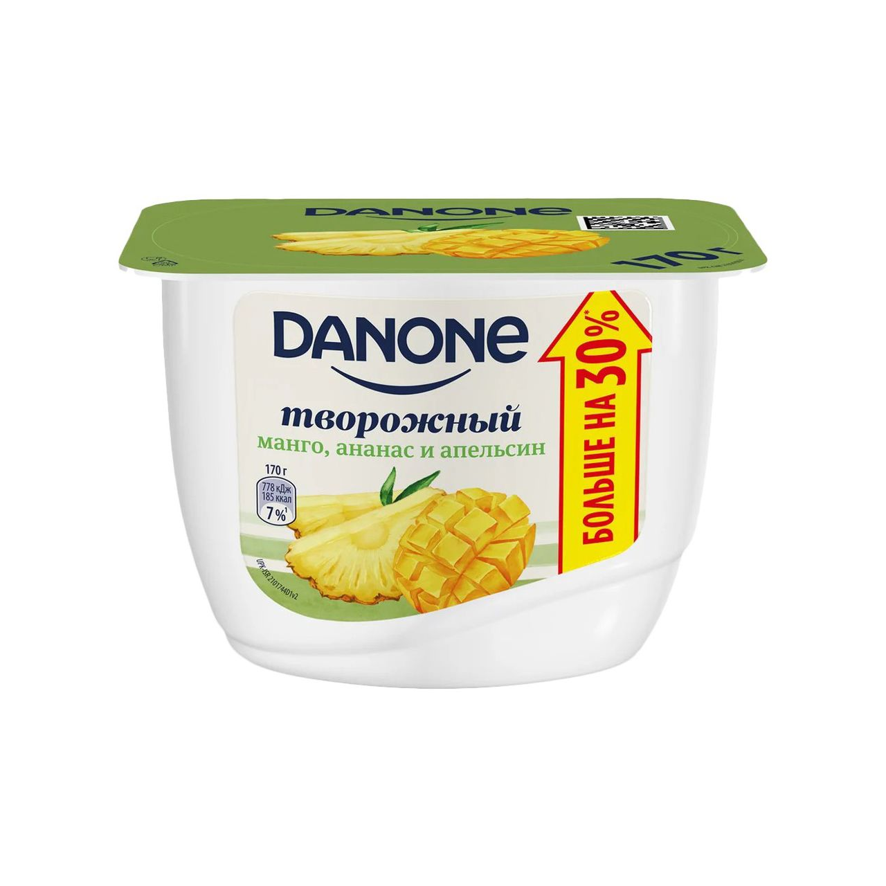 Продукт творожный Данон 3,6% 170 г манго/ананас/апельсин