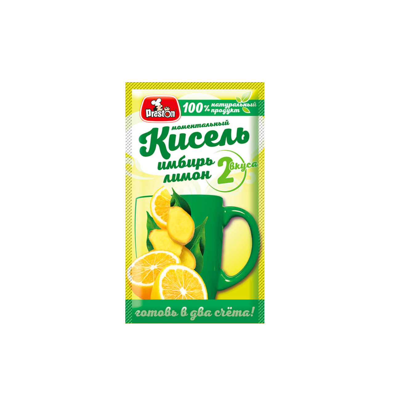 Кисель Престон б/п 30 г имбирный с ароматом лимона