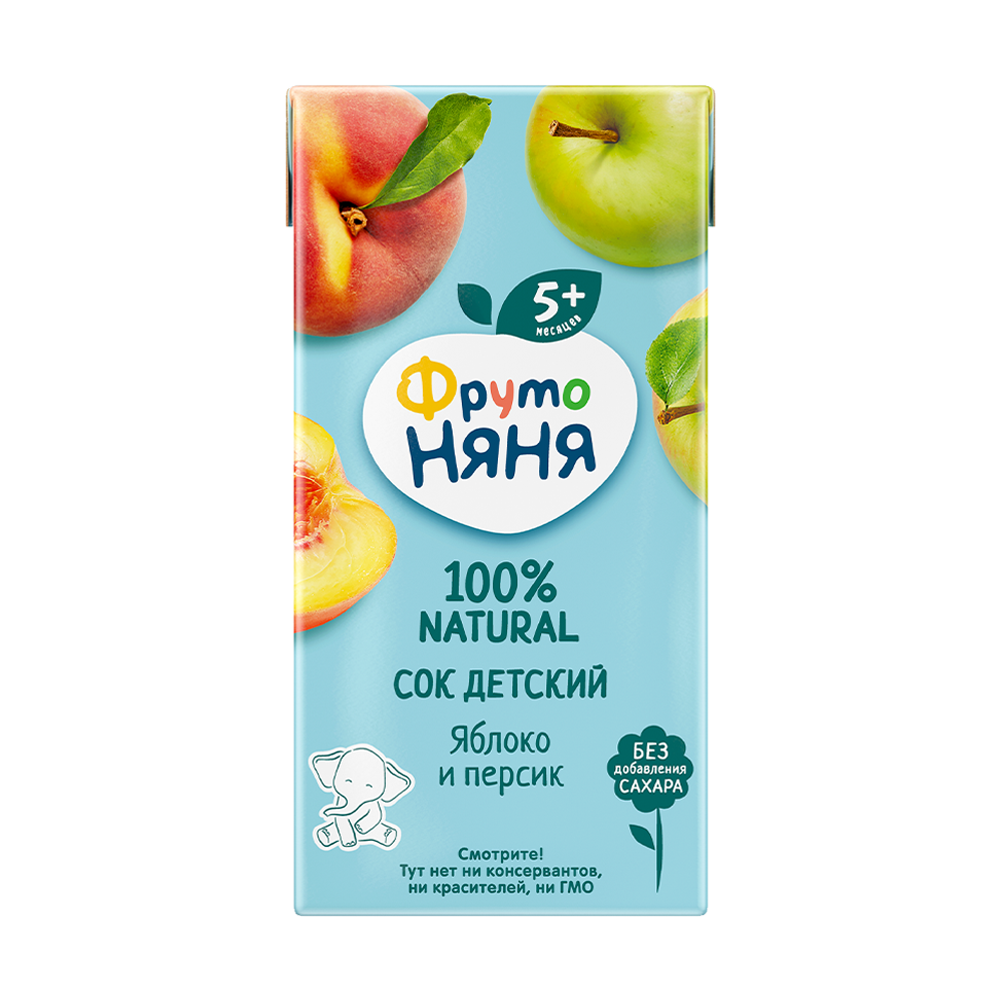 Сок Фруто Няня 0,2 л яблоко/персик