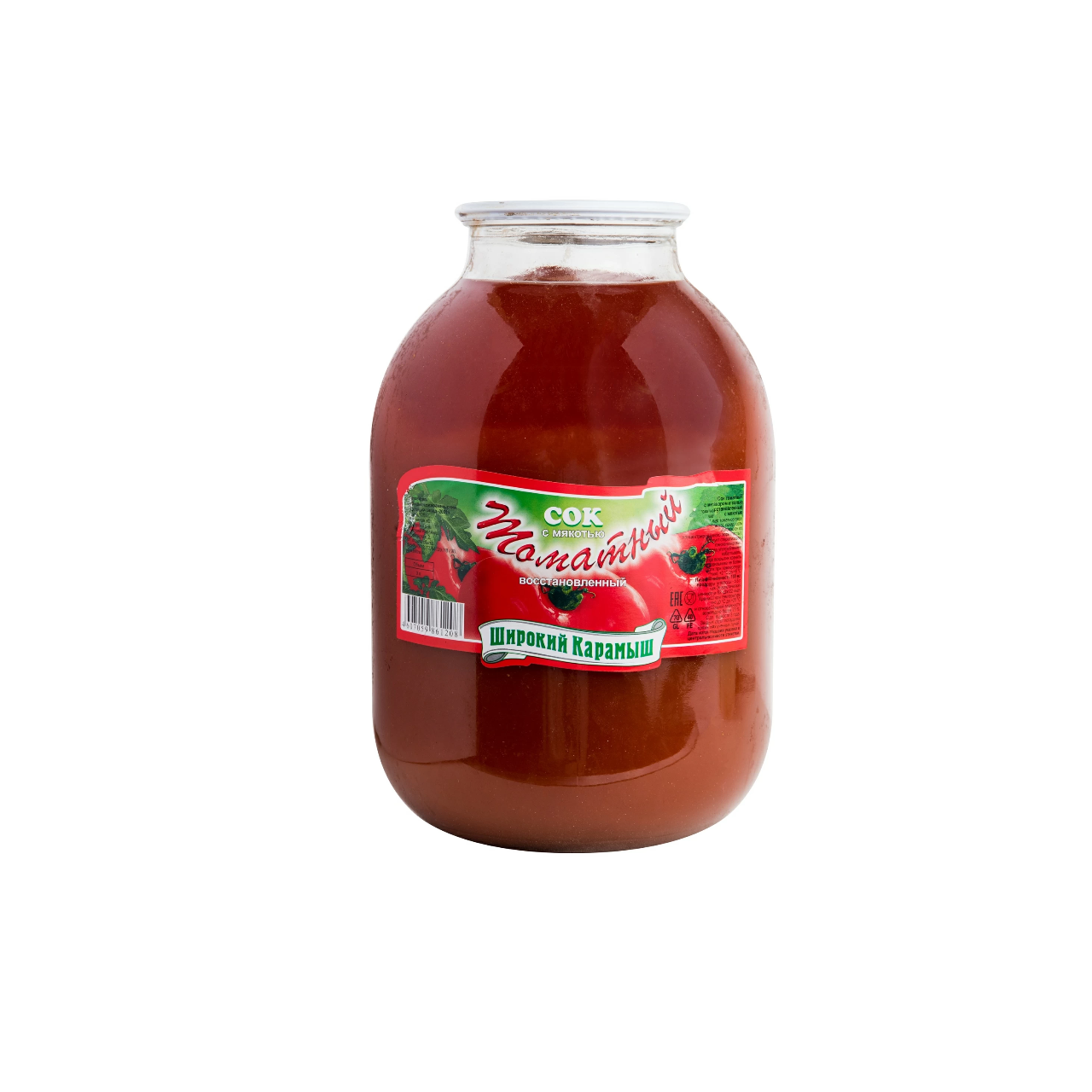 Сок Широкий Карамыш 3л ст/б томатный с мякотью