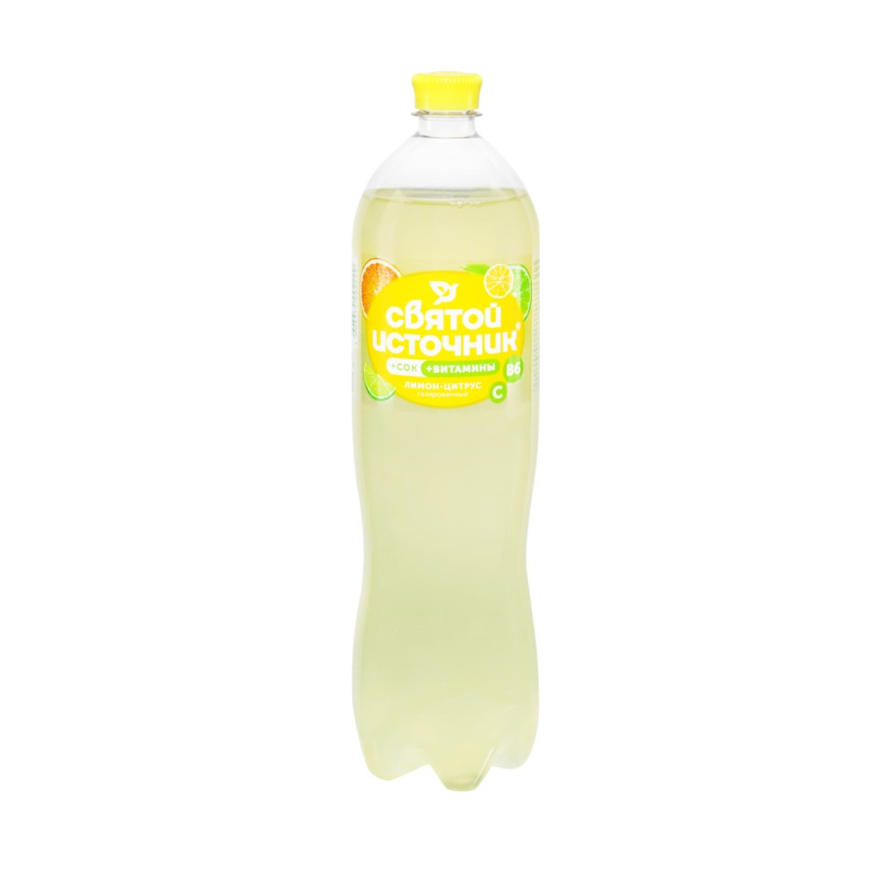 Пит вода Святой источник газ 1,5л ПЭТ сок лимон/цитрус