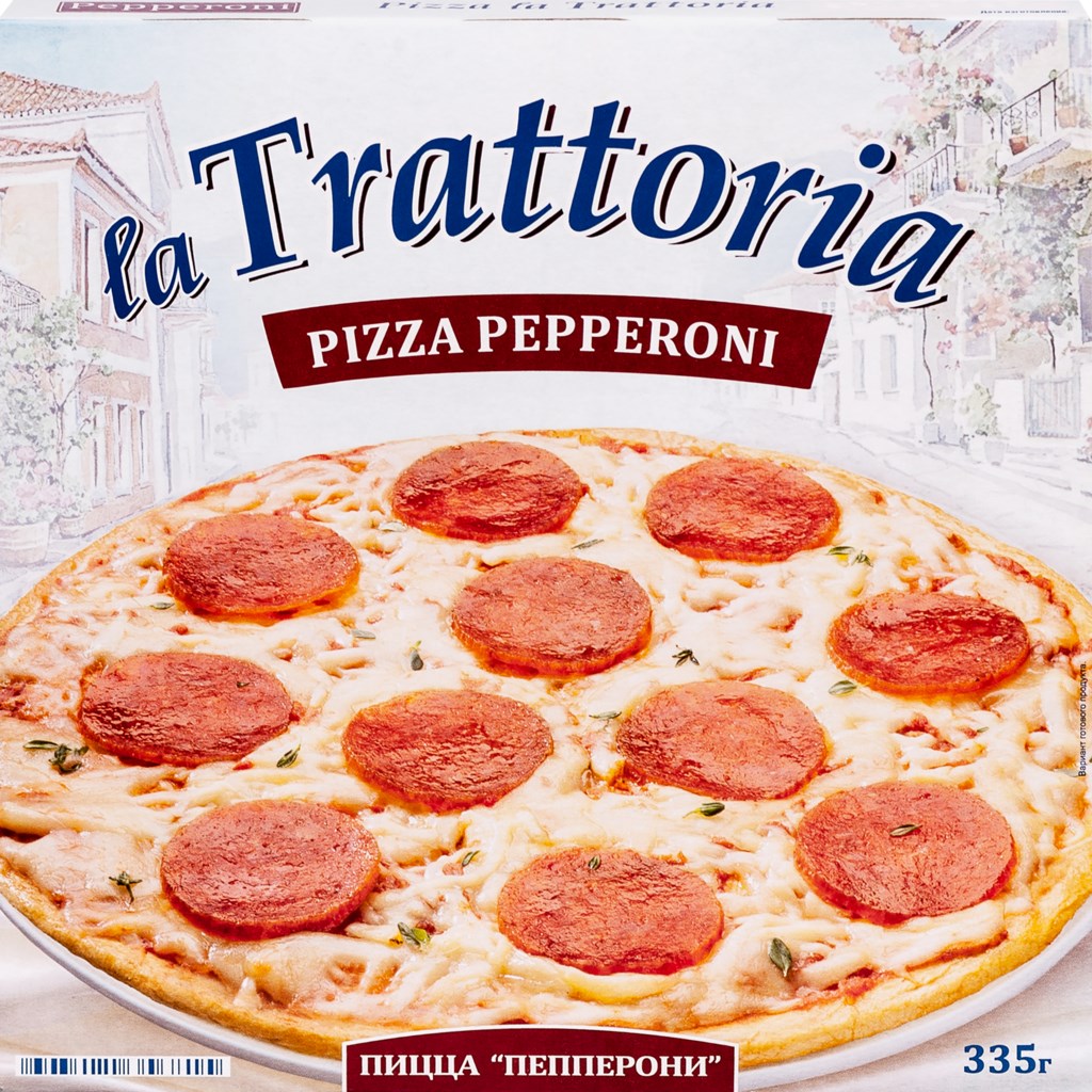 Пицца Ла Траттория зам 335г пепперони
