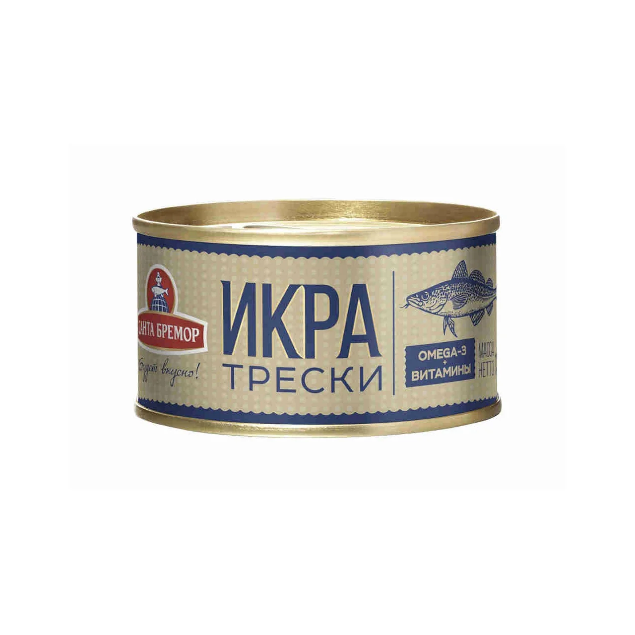 Икра трески 130 г ж/б ключ Санта Бремор