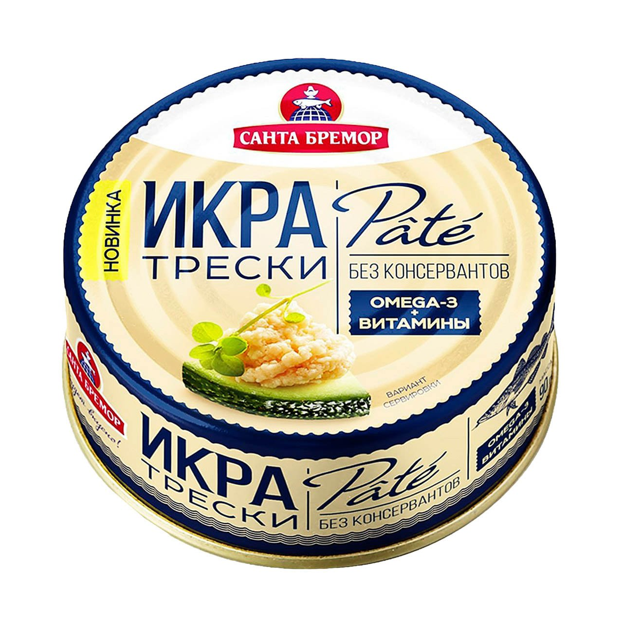 Икра трески 90 г ж/б ключ Санта Бремор