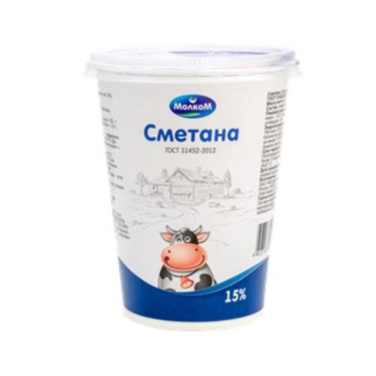 Сметана Молком 15% 400 г ст