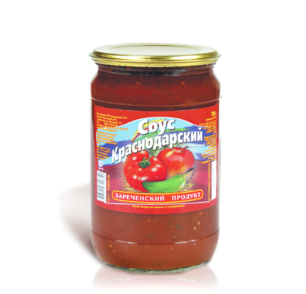 Соус Зареченский продукт 700 г ст/б краснодарский