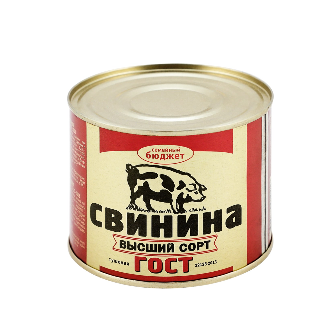 Свинина тушеная Главпродукт ГОСТ 500 г в/с ж/б Семейный бюджет