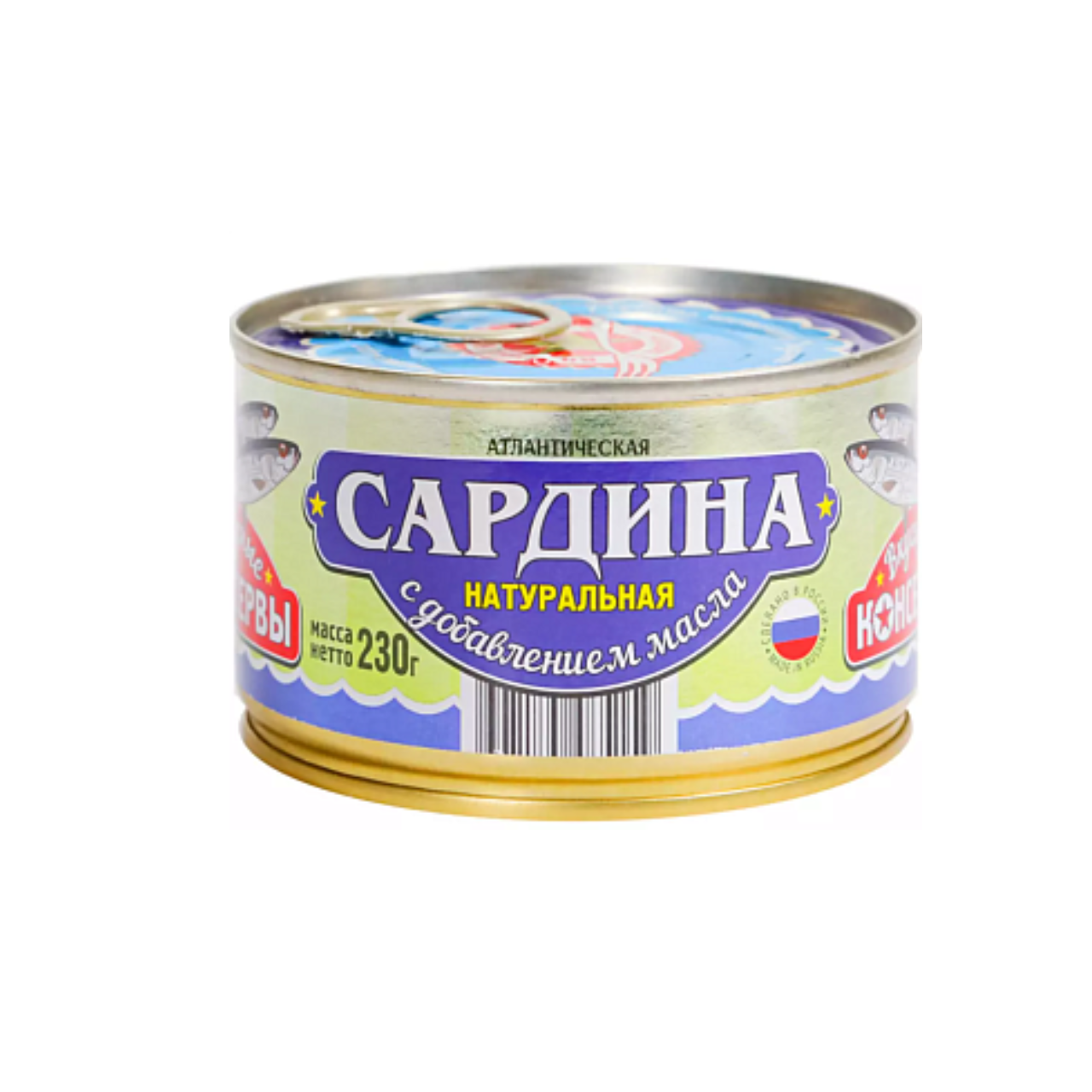 Сардина Вкусные Консервы ндм 230г ж/б ключ