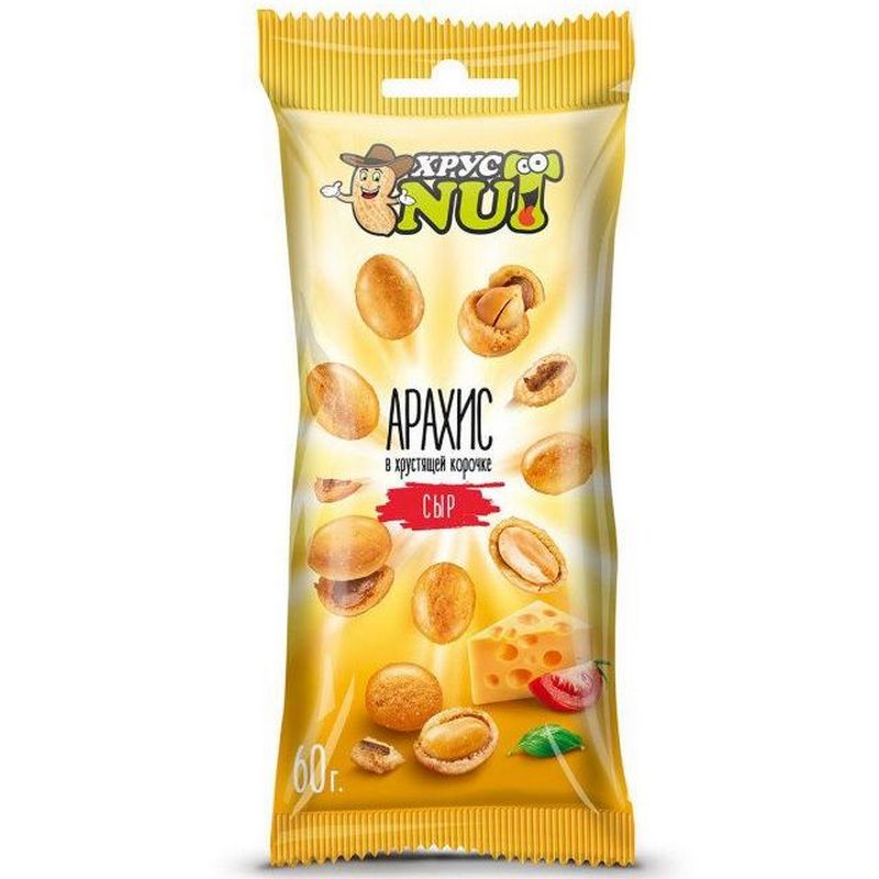 Арахис ХрустNUT 60г сыр в хруст корочке