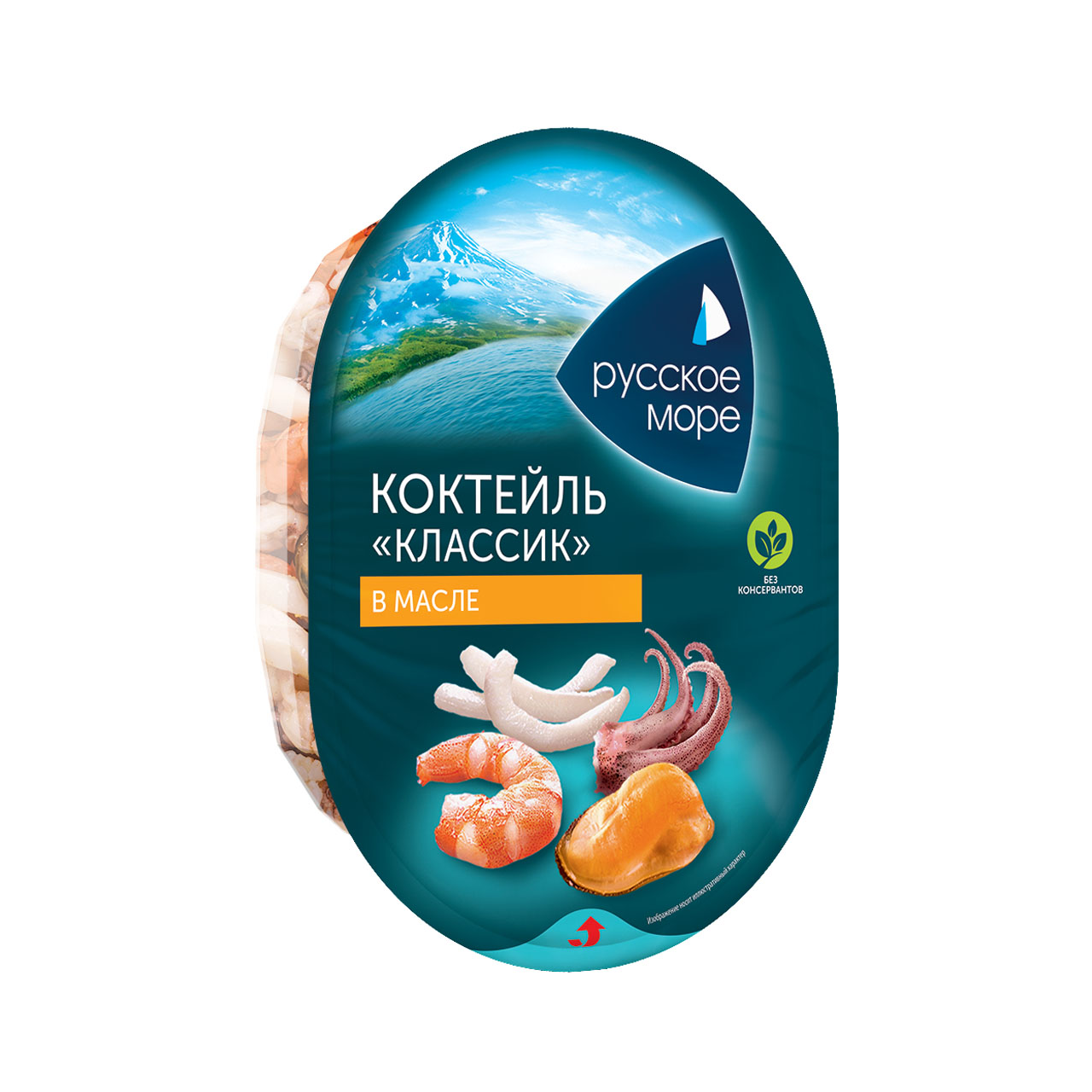 Коктейль из морепродуктов Русское море 180 г в масле