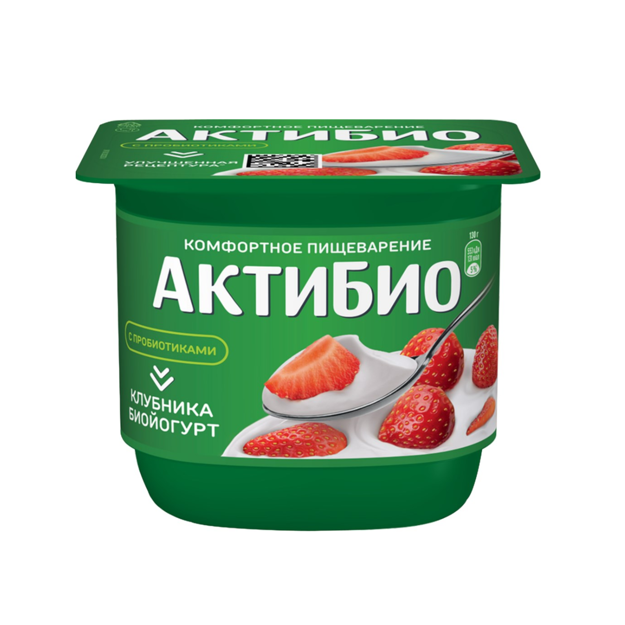 Биойогурт Актибио 2,9% 130 г ст клубника